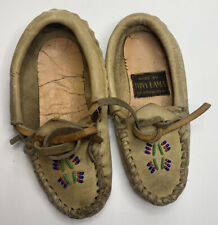 VTG 1950's Rare Tony Lama Western Native American Beaded Child Moccasins picture