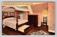 Plymouth MA-Massachusetts, Kendall Holmes House, East Bedroom, Vintage Postcard picture