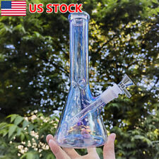 9 inch Reflect Smoking Glass Bong Rainbow Hookah Water Pipe Bubbler + 14MM Bowl. picture