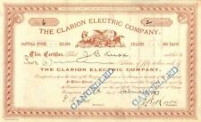 Clarion Electric Co. - Utilty Stock Certificate - Utility Stocks & Bonds picture