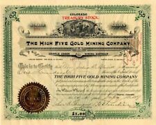 High Five Gold Mining Co. - Stock Certificate - Mining Stocks picture