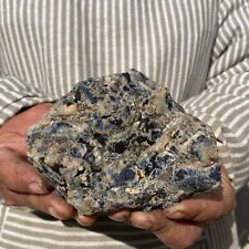 1.3lb Large Unheated Blue Sapphire Corundum Hercynite In Matrix Rough Specimen picture