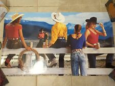 LOT OF 10 COORS COWGIRLS IN JEANS poster original store display 1996 39.5x22 in picture