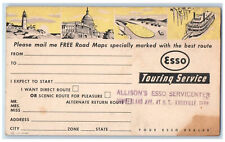 Esso Touring Service Details Card New Orleans Louisiana LA Antique Postcard picture