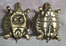 Solid Brass Vintage fertility Turtles with Male & Female Genitalia Figurines picture