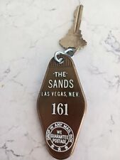 Vintage The Sands Hotel Casino Las Vegas Room Key Fob & Key Room # 161 Turf Club picture