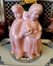 Cameron Clay Vintage Pink Dutch Boy And Girl 1950s Planter Rare Find picture
