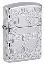 Zippo Flame Design Armor High Polish Chrome Windproof Lighter, 48838 picture
