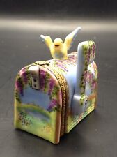 Limoges Rochard Bird Mailbox With Letter Trinket Box  picture