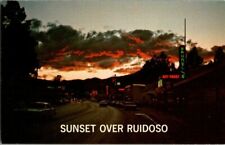 1970. STREET VIEW, SUNSET. RUIDOSO, NM.  POSTCARD. picture
