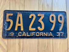 1937 California License Plate picture