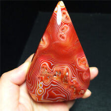 TOP 146G Natural Red Silk Banded Lace Agate Crystal Ornament Madagascar ZZ226 picture