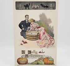 Antique 1907 Halloween Postcard A Jolly Halloween Paterson NJ to Denville NJ picture
