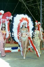 1968 Ringling Brothers Circus Red RBBB Photo Horse Riding Headdress Wearing Lady picture
