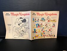 Vtg Walt Disney's Magic Kingdom ~ Color-In Poster ~ Christmas Comic ~ picture