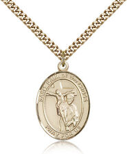 Saint Paul Of The Cross Medal For Men - Gold Filled Necklace On 24 Chain - 3... picture