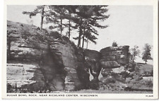 Sugar Bowl Rock, Near Richland Center, Wisconsin WI unposted antique postcard picture