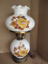 Vintage Sunflower Floral Electric Gone with the Wind Double Globe Table Lamp picture