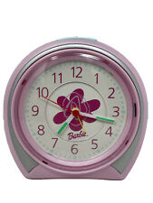 Barbie Analog Alarm Clock Backlit Clock Face Glow In The Dark  2003 picture