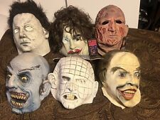 Lot Of 6 Halloween Horror Masks. Rare Nicholson Joker,  Rare Dracula.  And More picture