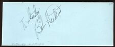 Robert Bob Hutton d1994 signed 2x5 cut autograph on 8-30-47 La Rue's Restaurant picture