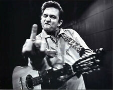 Johnny Cash Flipping the Bird 8.5x11 Photo Reprint picture