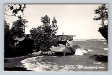 Pointe Aux Barques MI-Michigan RPPC, Thumb Nail, Antique, Vintage Postcard picture