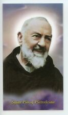 ST. PADRE PIO - Laminated  Holy Cards.  QUANTITY 25 CARDS picture