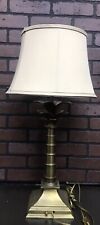 VINTAGE 1960-1970s BRASS PALM TREE TABLE LAMP.WORKING. picture