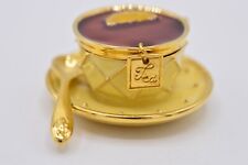 Estee Lauder Tea Cup EMPTY Compact Solid Perfume Gold Prototype 1998 picture