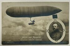1909 RPPC Postcard Frankfurt Germany Exhibition Parseval Airship zeppelin picture