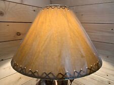 Rustic Oiled Kraft Laced Lamp Shade - 21