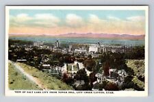 City Creek Canyon UT-Utah, Aerial Salt Lake City, Antique, Vintage Postcard picture