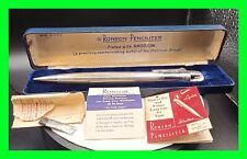 Vintage Ronson PenciliterPlated With RHODIUM - Original Box w/Paperwork Working picture