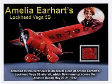 1932 Amelia Earhart Original Flown Vega 5B Plane Fabric Transatlantic Flight picture