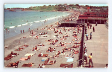 1954. BEACH SCENE. NANTASKET BEACH, MASS. POSTCARD. JB5 picture