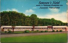 Sampsons Motel Mansfield Pennsylvania PA Route 15 Covington 2191 Postcard PA picture