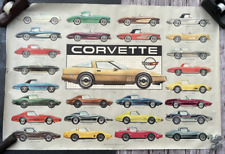 Vintage Corvette Poster Evolution Real McCoy 1953 - 1984 White Ken Rush Vettes picture