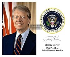 PRESIDENT JIMMY CARTER PRESIDENTIAL SEAL AUTOGRAPHED 8X10 PHOTOGRAPH picture