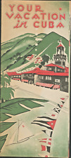 Your Vacation in Cuba~1930s 8 page brochure picture