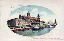 NEW YORK CITY - Ellis Island Immigrant Station Postcard - 1909 picture