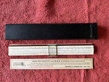 Vintage 1915 Keuffel & Esser Slide Ruler With Case 4053-3F Polyphase Mannheim picture