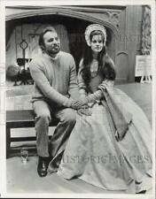 1969 Press Photo Richard Burton & Genevieve Bujold on Set - lrp79770 picture