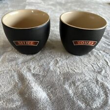 Expresso Coffee Cups Bailey's Irish Cream -Set of  2Yours & Mine Mugs New No Box picture