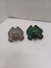 Vintage Anatomical Cast Iron Male/Aluminum Female Frogs Pair Naughty I2 picture