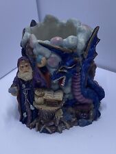 Vintage 90s Merlin Wizard And Dagon Pen Pencil Candle Holder 4”x3”  picture
