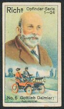 1927 RICH'S COFFEE GOTTLIEB DAIMLER INVENTOR AUTOMOBILE DUTCH OPFINDER CARD #6 picture