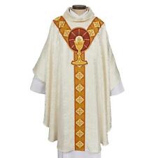 Body of Christ Collection Off-white Chasuble Printed Y-Orphrey Size:51 x 59