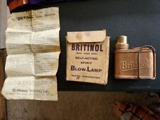Vintage Britinol Blowlamp Torch Alcohol In Box picture