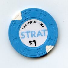 1.00 Chip from the Strat Casino Las Vegas Nevada White Center picture